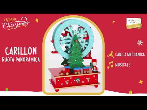 VESTIAMO CASA GRAN NATALE - Carillon Ruota Panoramica - h21x14x9 cm